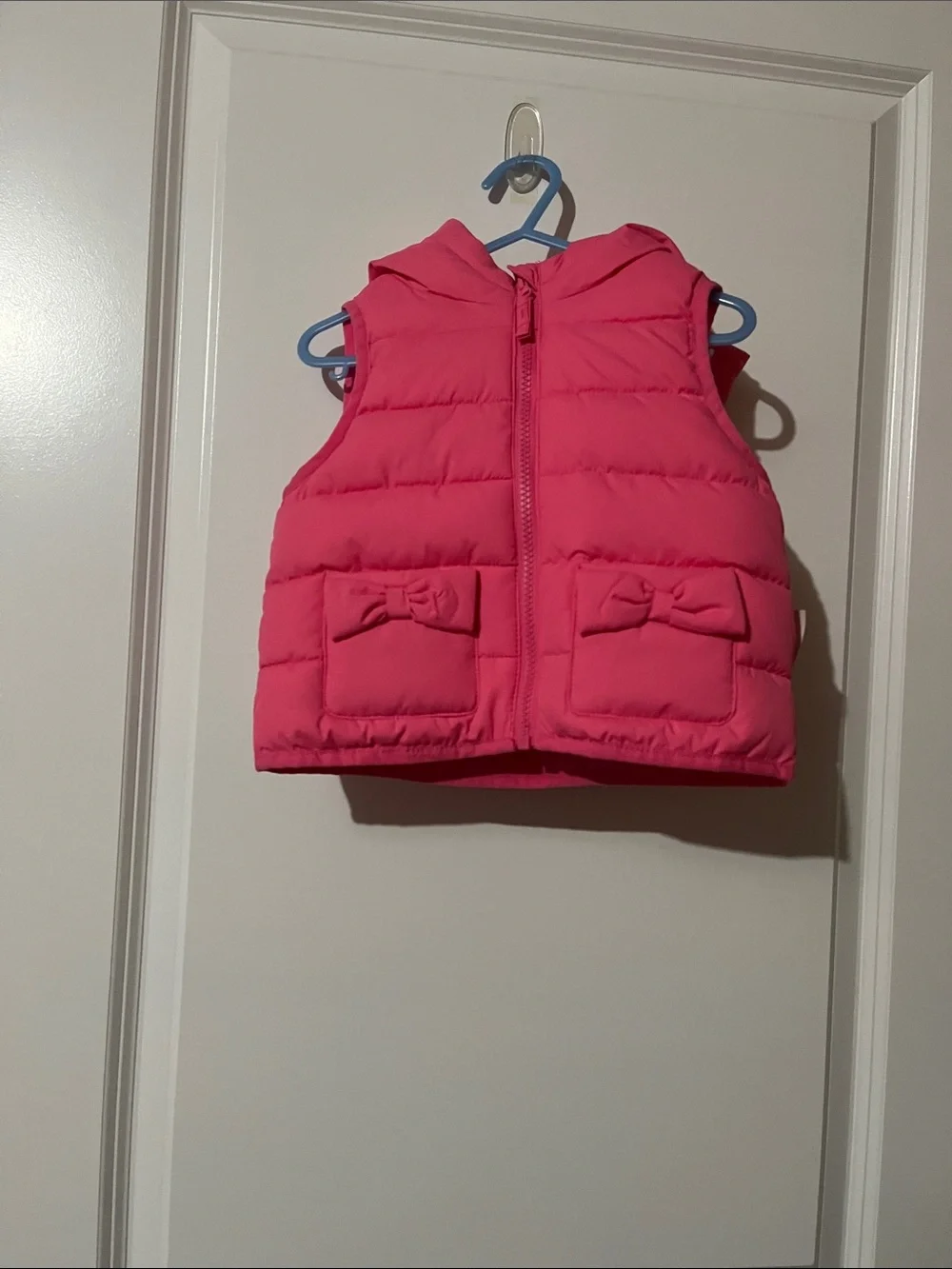 Gymboree Bright Pink Hooded Puffer Vest
